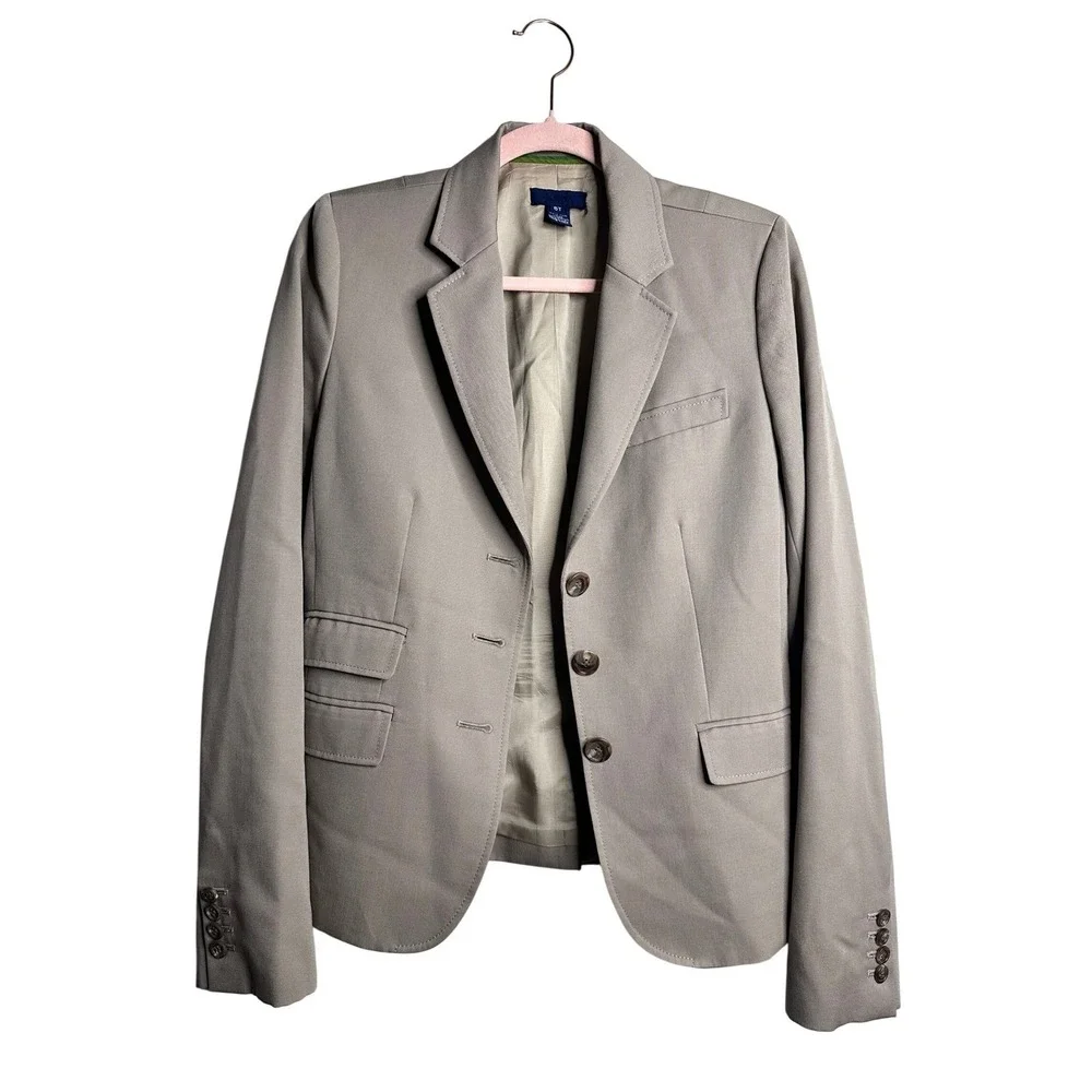 J. Crew 6T Tan Wool Blend Blazer Jacket. 6 Tall